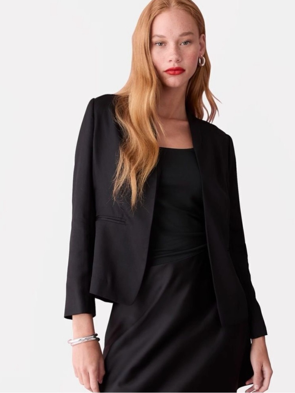❤️ NWT J. Crew Black Women's Open-Front Blazer | Sz.4
